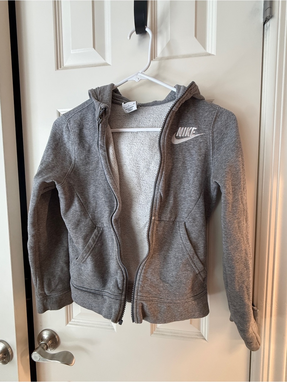Nike Kids Gray Full-Zip Hooded Sweatshirt